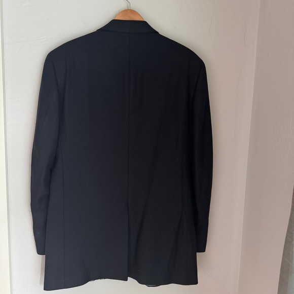 Geoffrey Beene Jacket Men's‎ Black Wool Two Button Blazer Size 42L - Picture 14 of 15